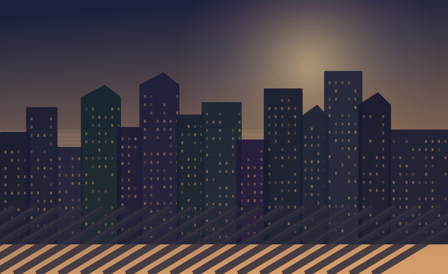Dallas evening skyline